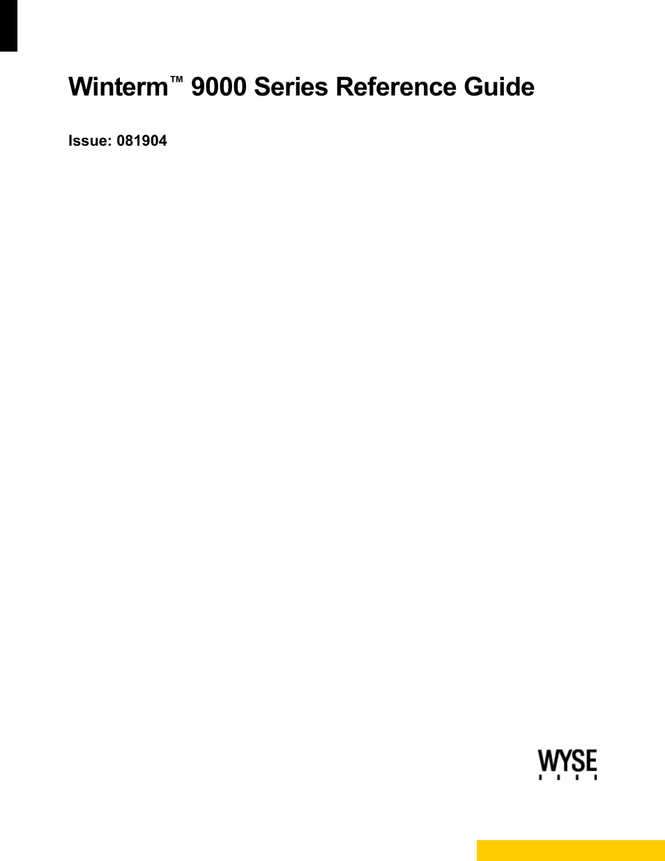 Wyse Technology TM 9000 Series User Manual | 74 pages