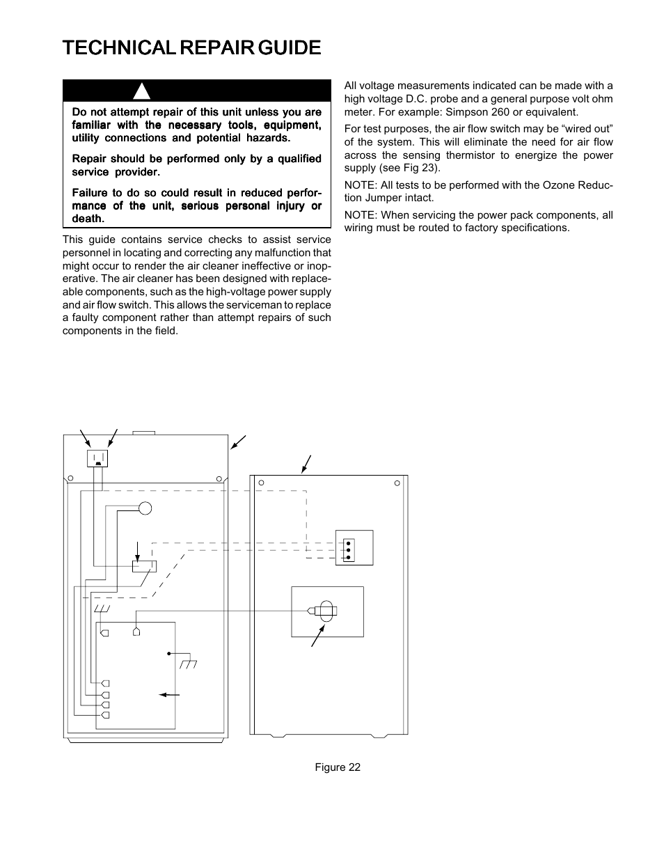 Warning, Technical repair guide | White Rodgers SST1400 User Manual | Page 11 / 16
