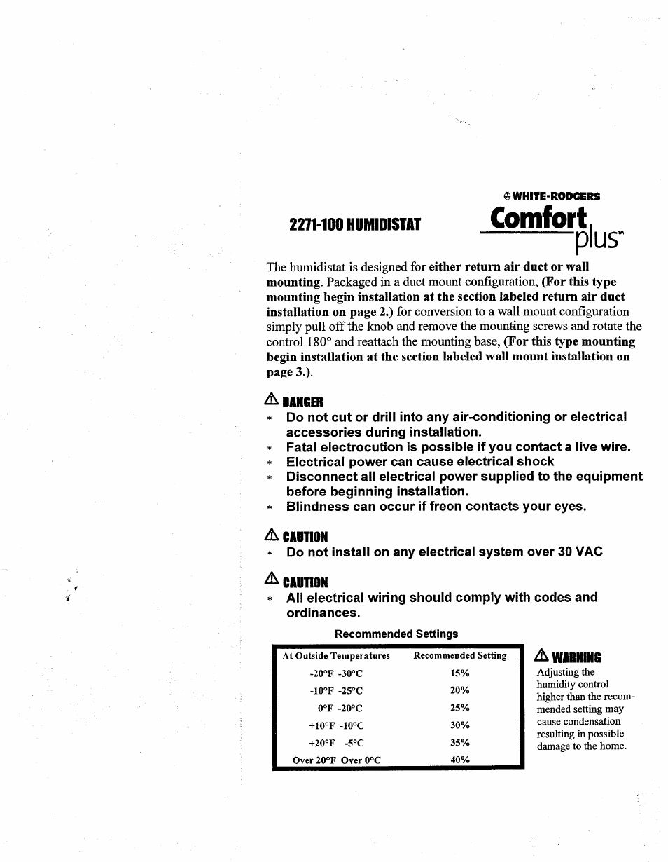 White Rodgers HFT 2900FP User Manual | Page 8 / 11