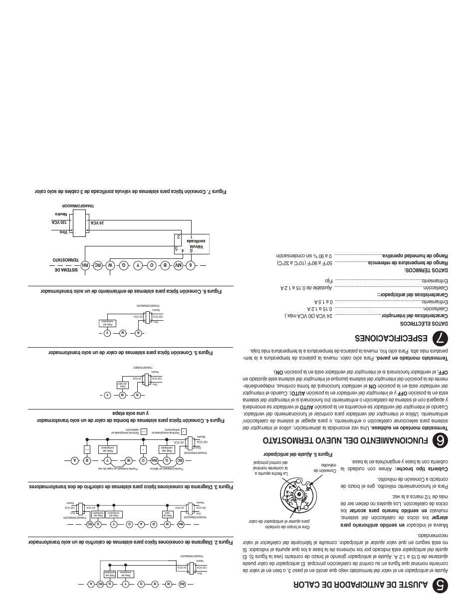 Ajuste de anticip ador de calor, Funcionamiento del nuevo termost ato, Especificaciones | White Rodgers 1E56N-444 User Manual | Page 7 / 8