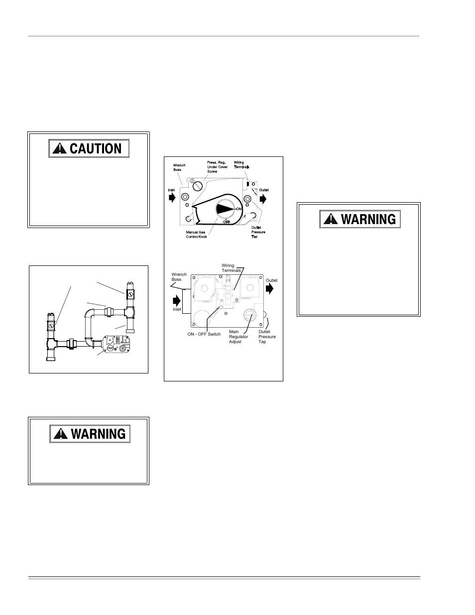 Caution, Warning, Shutdown instructions turning off gas to furnace | Your furnace's filter - what it does, Frequency of checking filters | White Rodgers 80 User Manual | Page 4 / 8