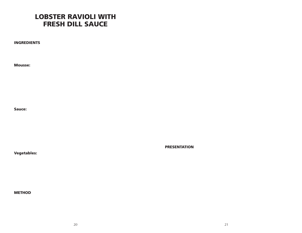 Lobster ravioli with fresh dill sauce | Wolfgang Puck IBC1000 User Manual | Page 11 / 12