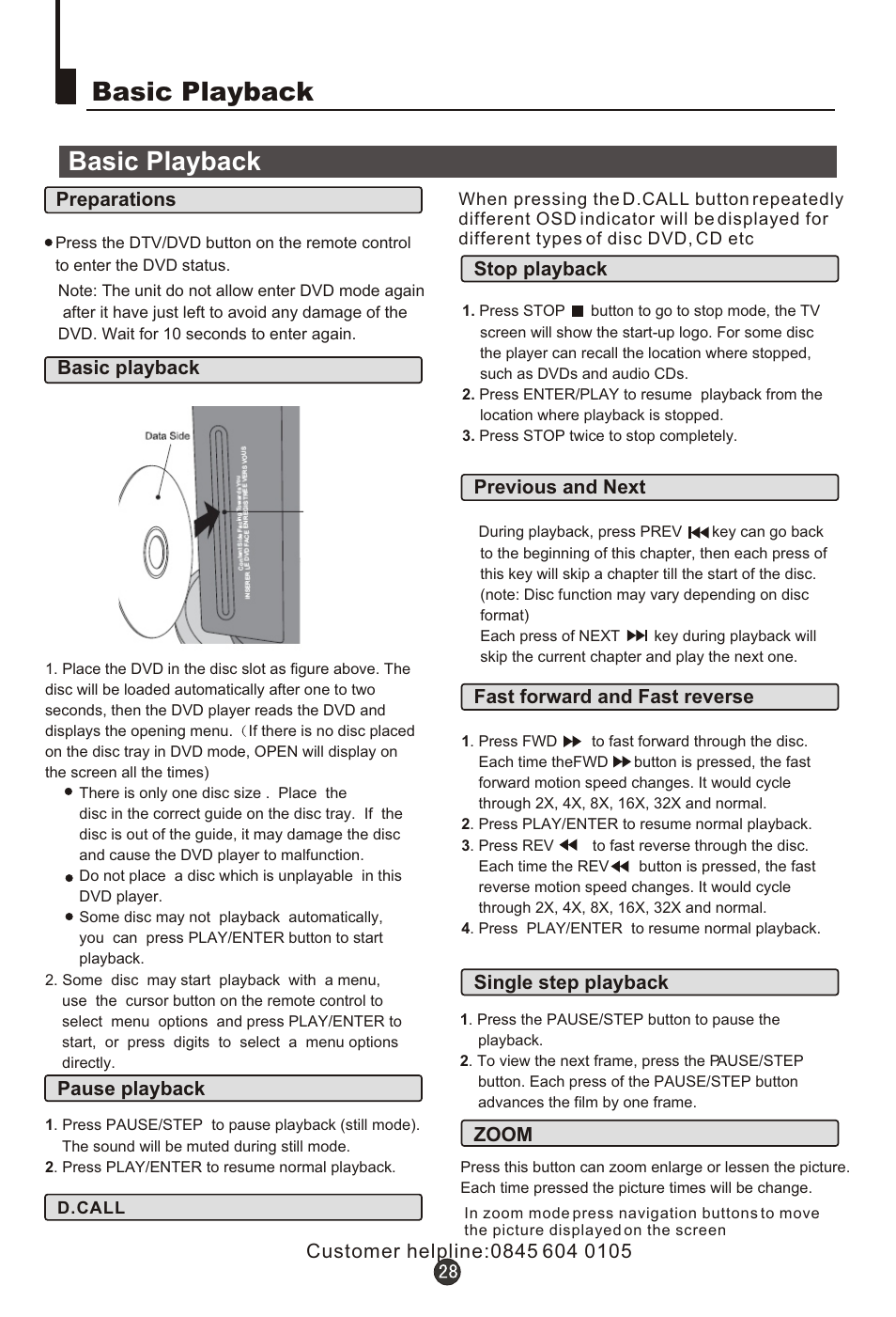 Т³гж 32, Basic playback | Wharfedale L15T11W-A User Manual | Page 32 / 44