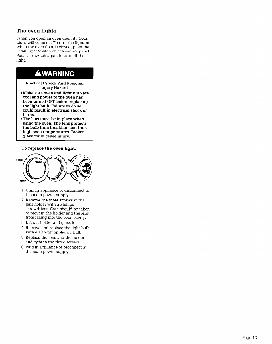 Whirlpool BES750W User Manual | Page 13 / 16
