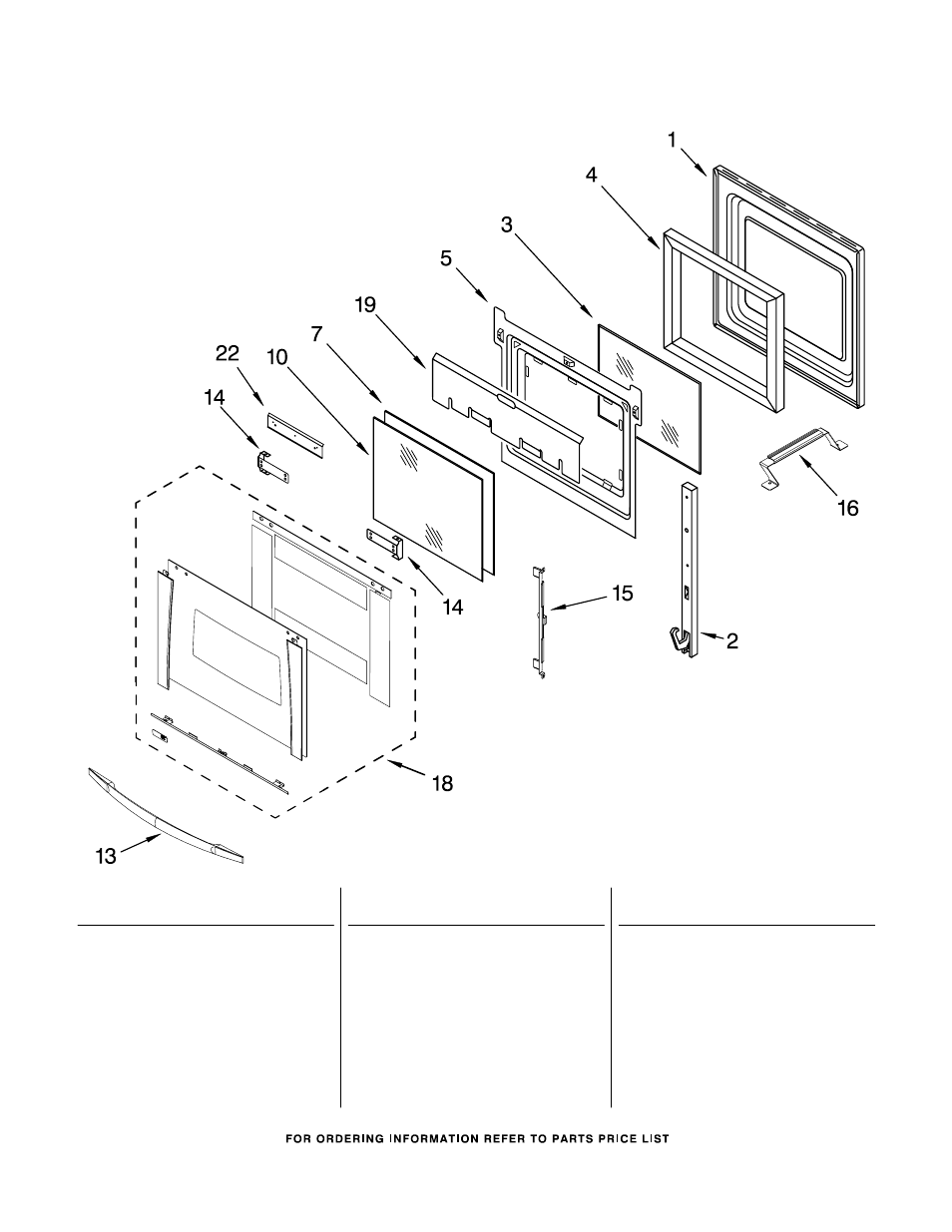 Oven door, Oven door parts | Whirlpool GMC275PRQ00 User Manual | Page 4 / 12