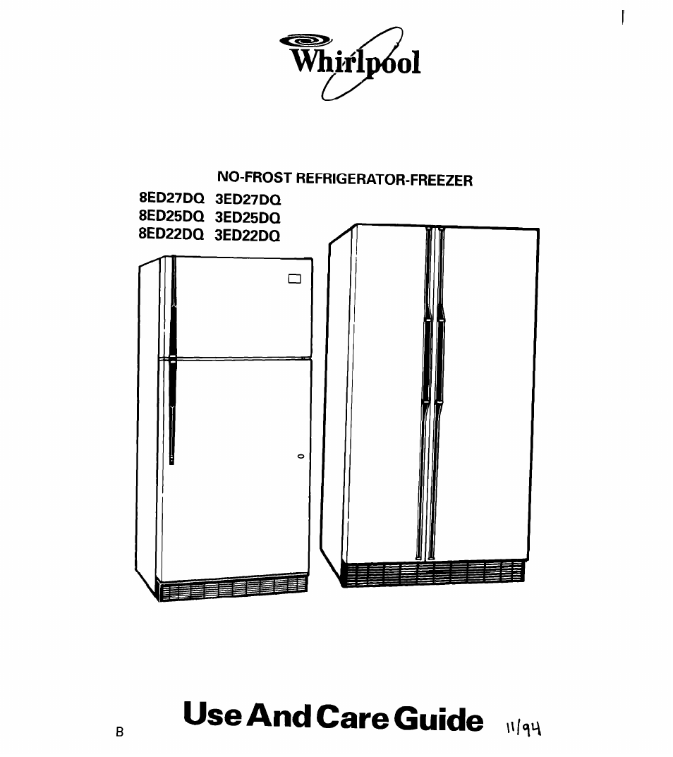 Whirlpool 8ED22DQ User Manual | 30 pages