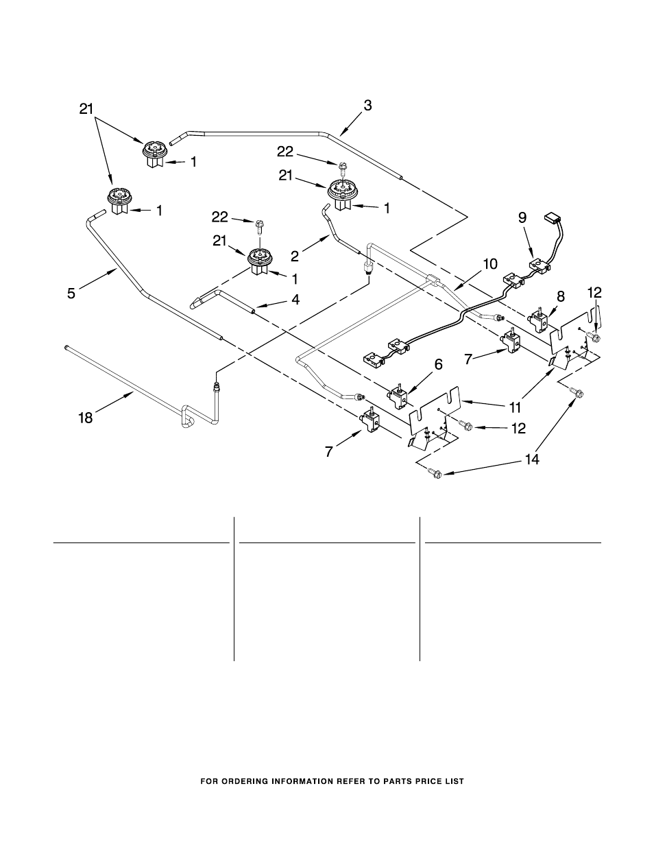 Cooktop burner, Cooktop burner parts | Whirlpool GW395LEPS01 User Manual | Page 9 / 10