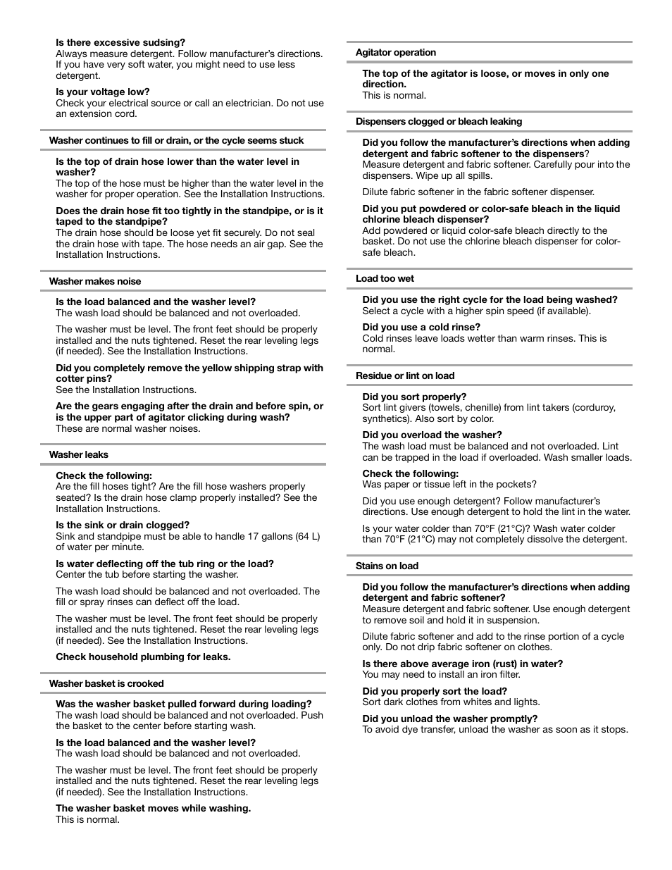 Whirlpool 3XLSQ7533 User Manual | Page 11 / 35