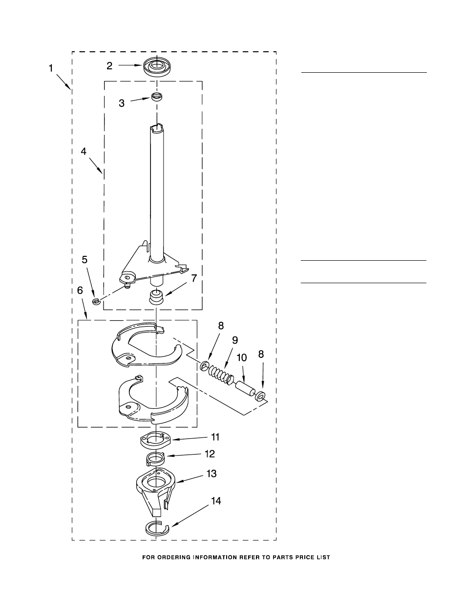 Brake and drive tube, Brake and drive tube parts | Whirlpool LTE5243DQ4 User Manual | Page 16 / 19