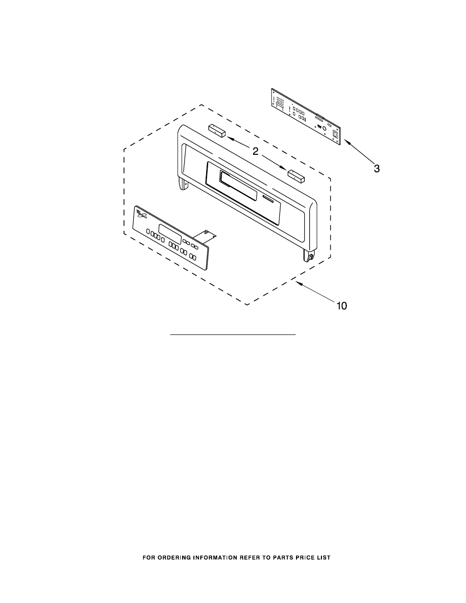 Control panel, Control panel parts | Whirlpool GMC275PDQ6 User Manual | Page 3 / 12
