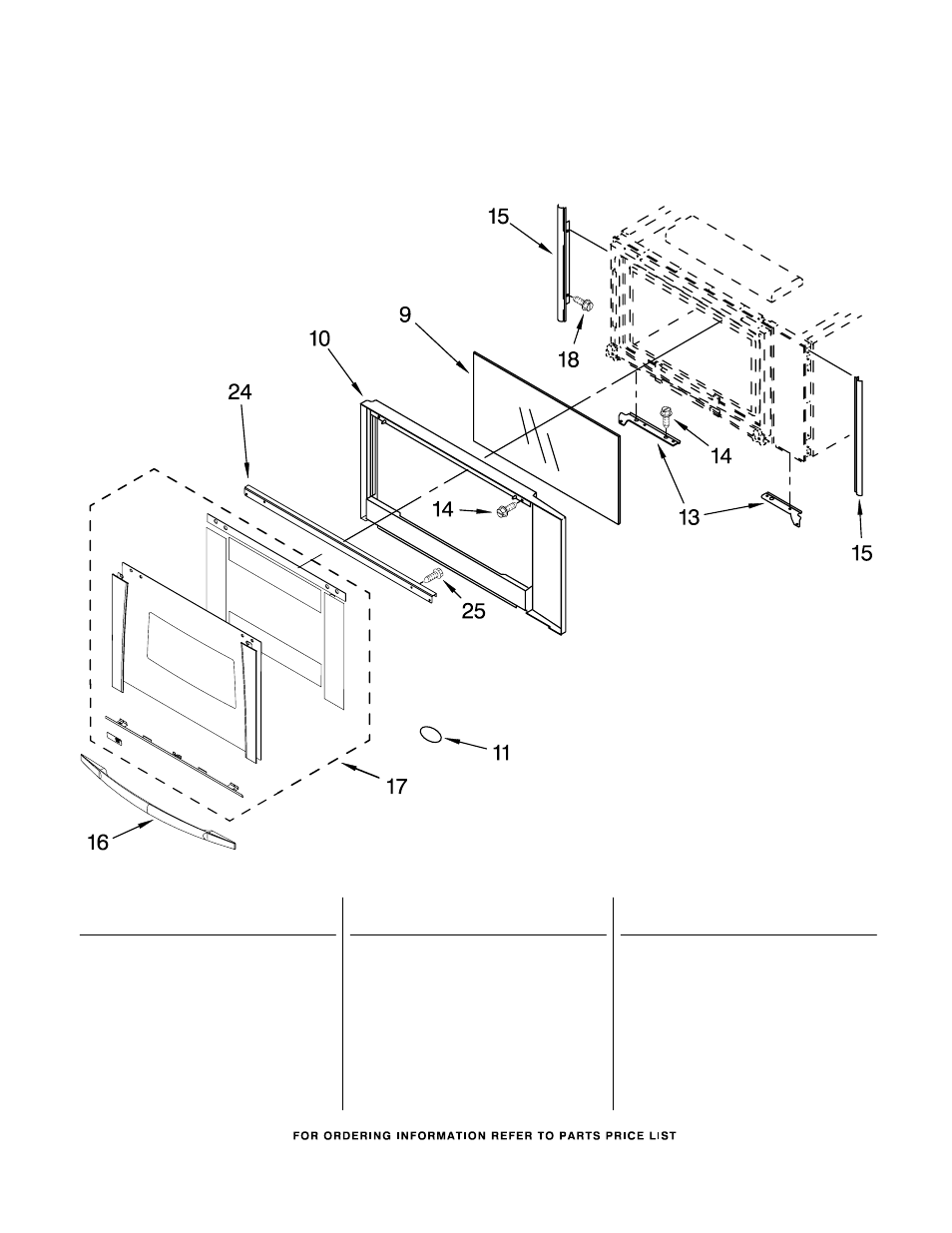 Microwave door, Microwave door parts | Whirlpool GMC275PRQ01 User Manual | Page 9 / 12
