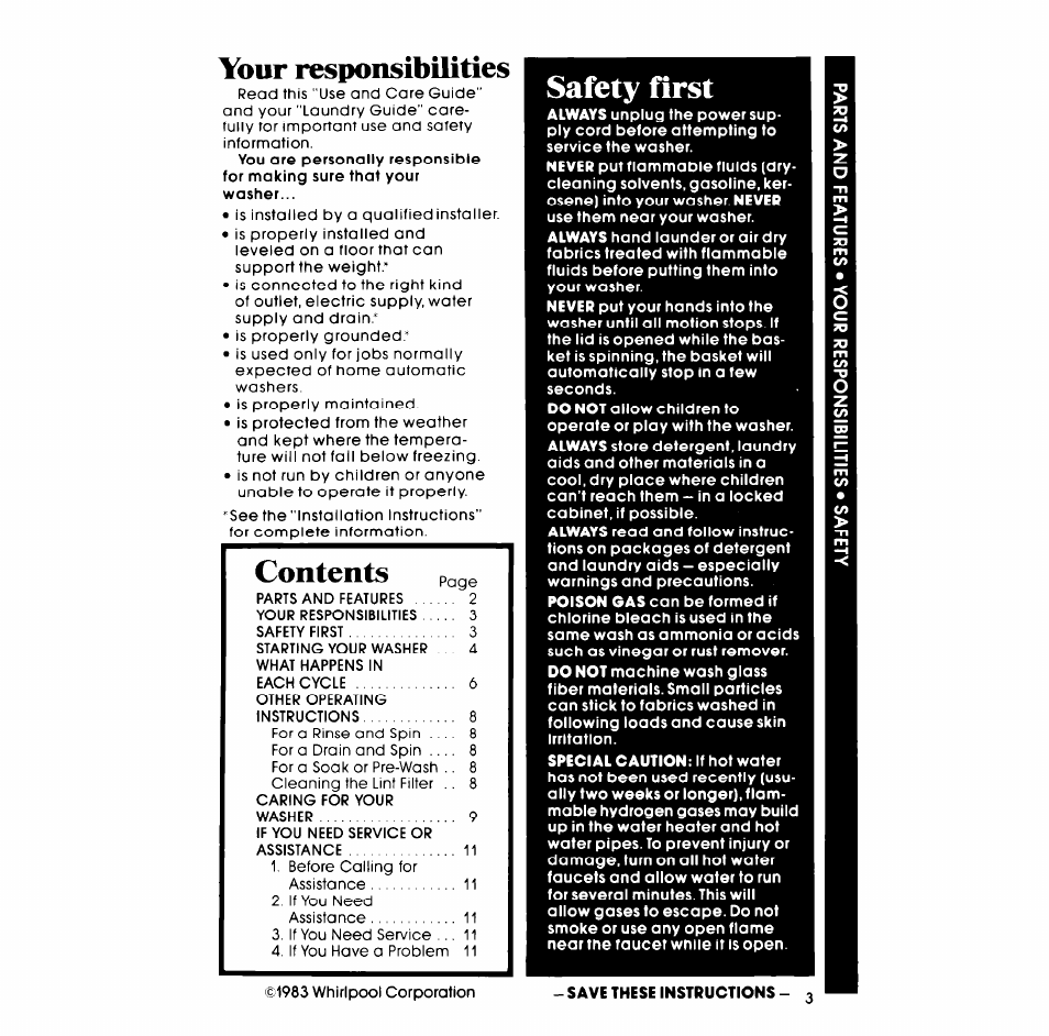 Whirlpool LA5380XM User Manual | Page 3 / 12