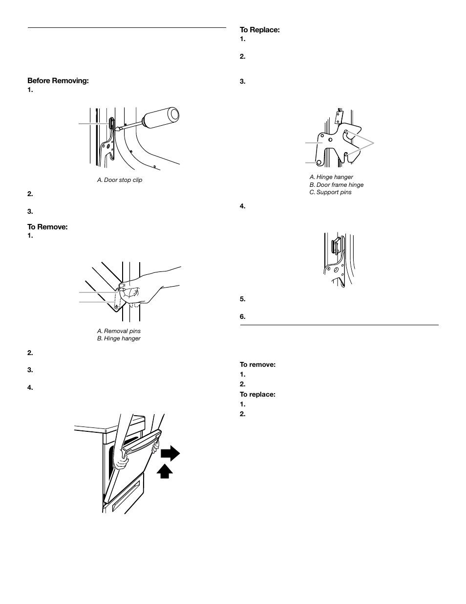 Oven door, Storage drawer | Whirlpool 9761079 User Manual | Page 25 / 28