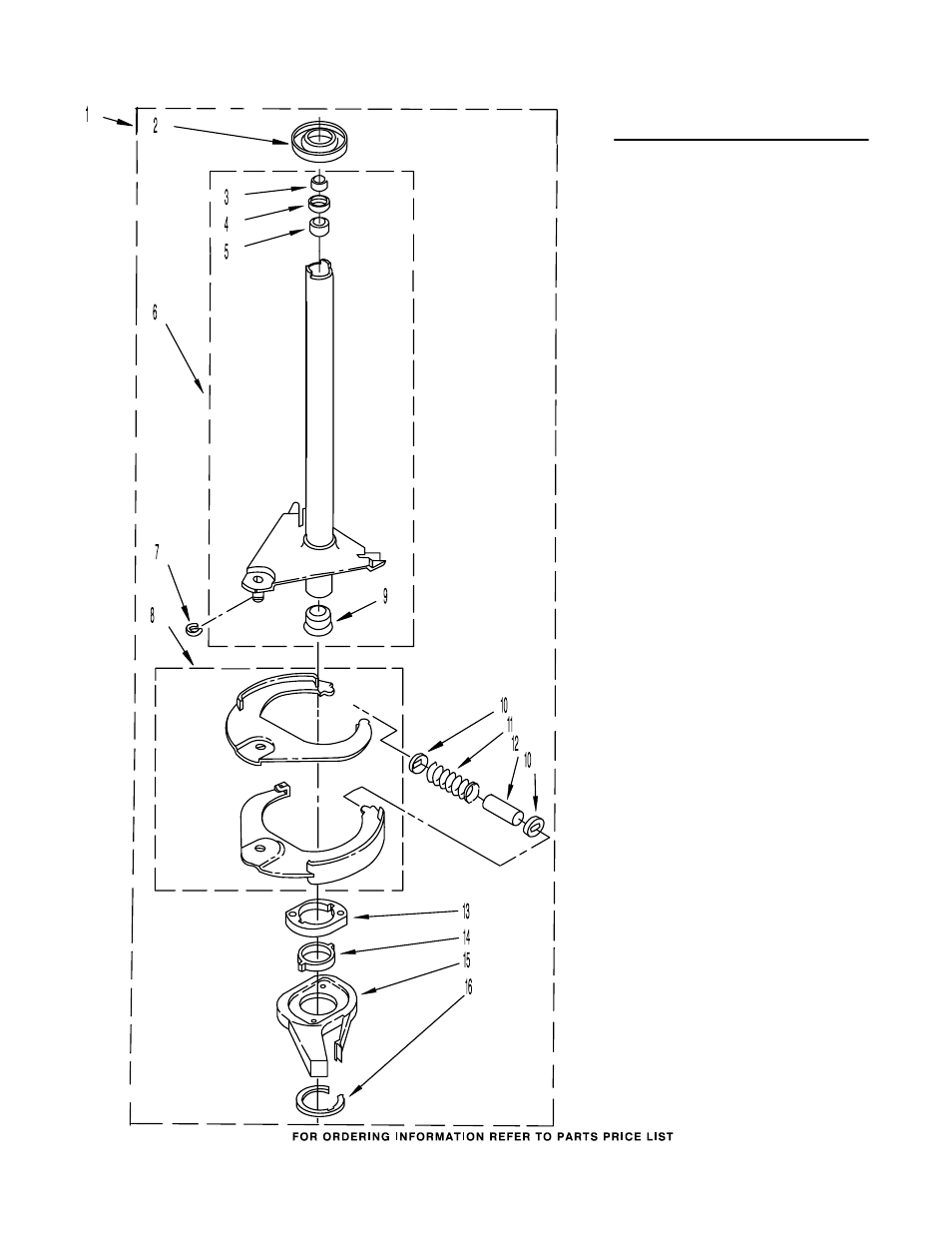 Brake and drive tube, Brake and drive tube parts | Whirlpool LTE5243DZ0 User Manual | Page 16 / 18