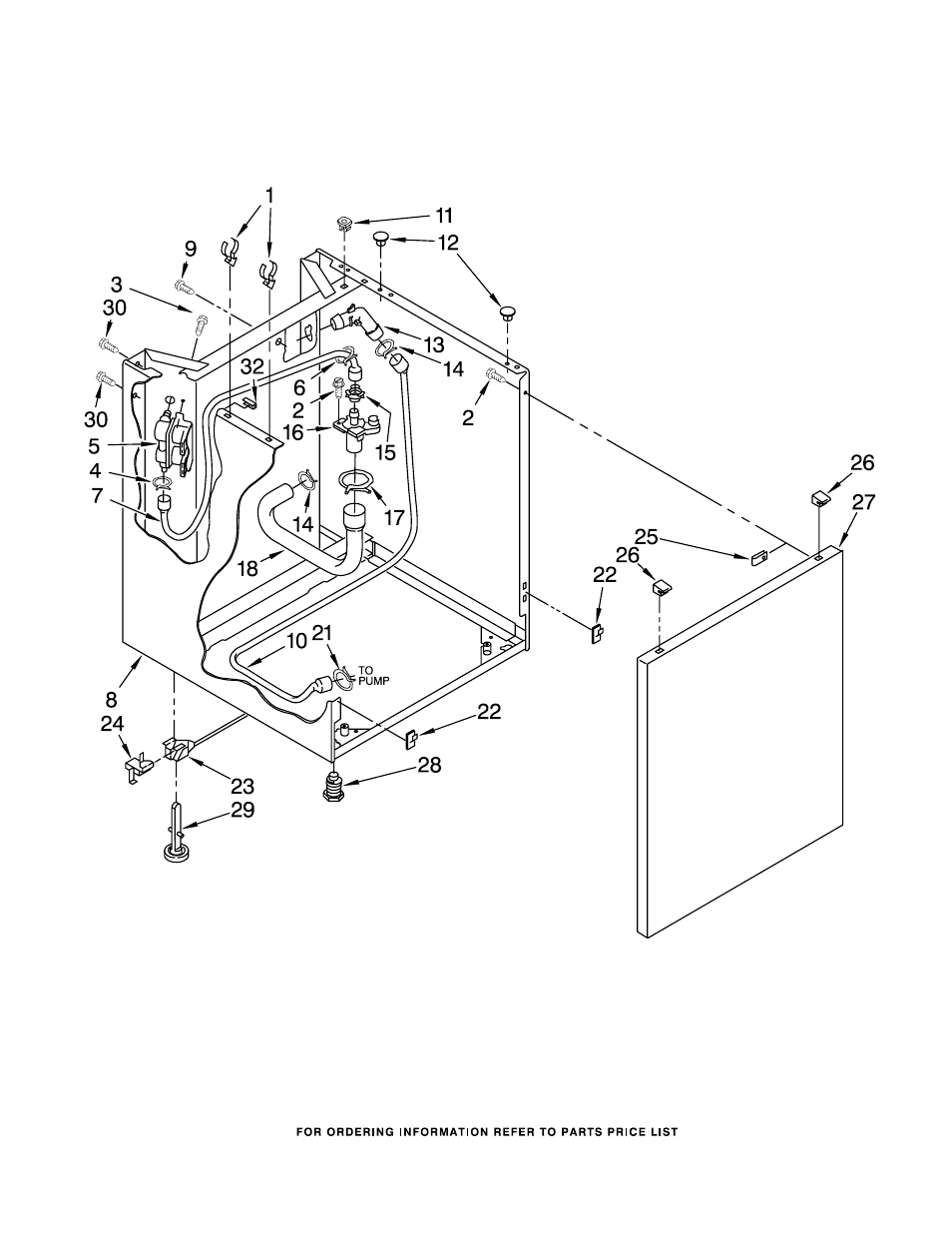 Washer cabinet, Washer cabinet parts | Whirlpool LTE5243DZ0 User Manual | Page 9 / 18