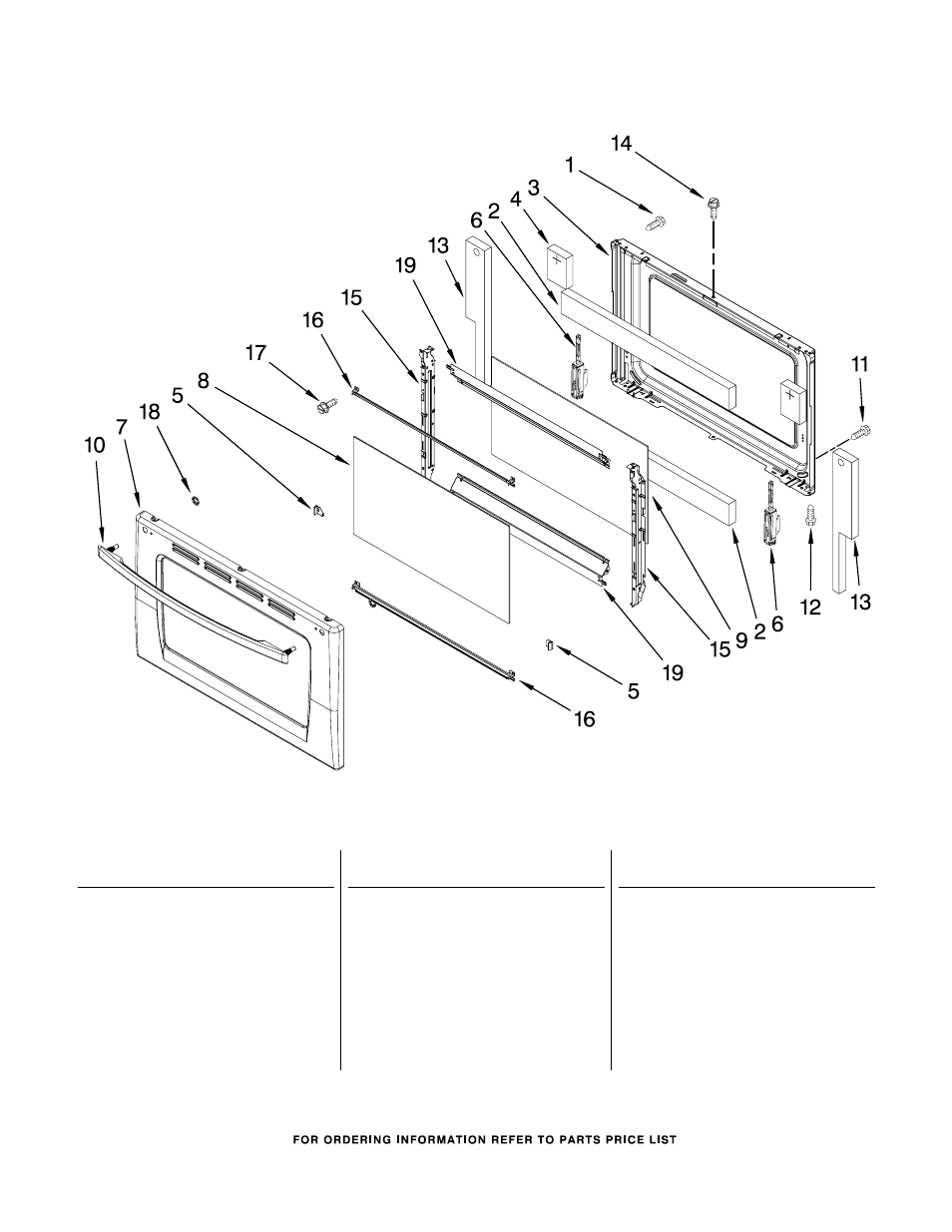 Door parts | Whirlpool SF216LXS User Manual | Page 8 / 9