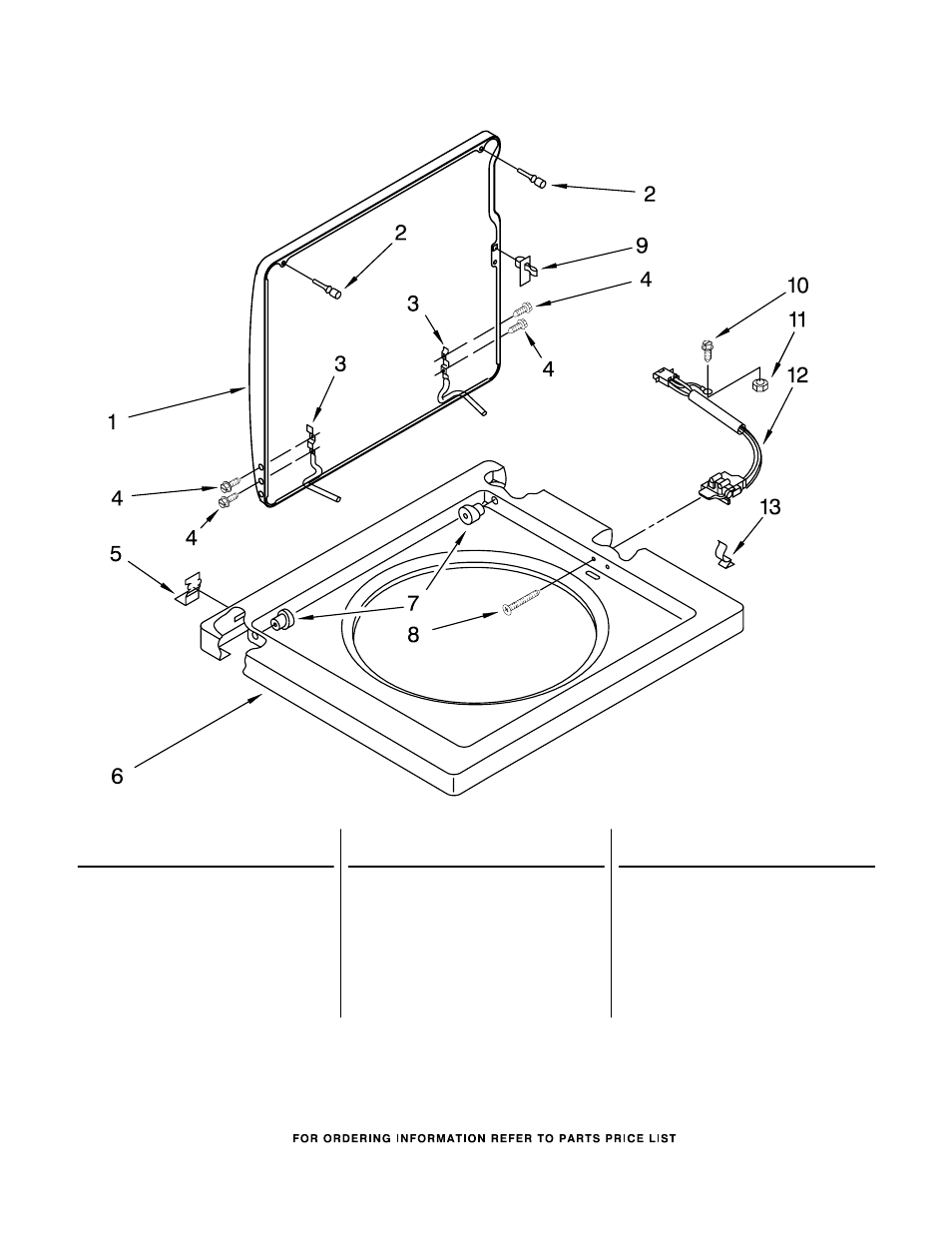 Washer top and lid, Washer top and lid parts | Whirlpool LTG5243DQ6 User Manual | Page 8 / 20