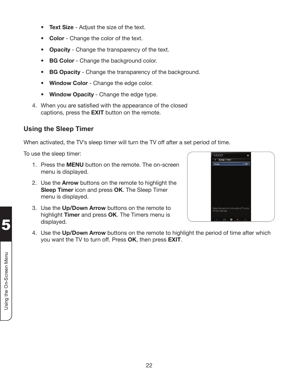 Using the sleep timer | Whirlpool XVT3D424SV User Manual | Page 34 / 74