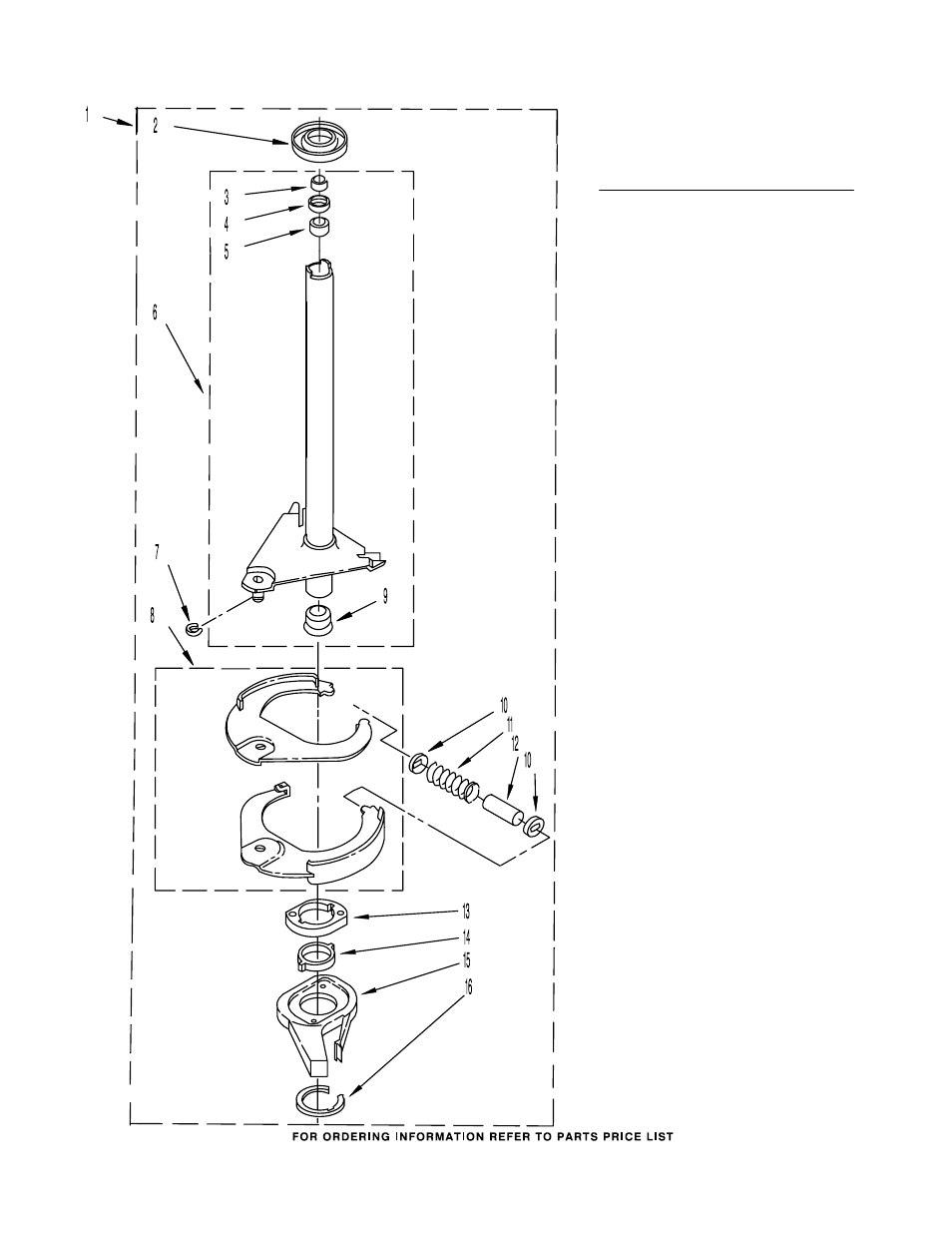 Brake and drive tube, Brake and drive tube parts | Whirlpool LTG5243DQ1 User Manual | Page 16 / 19