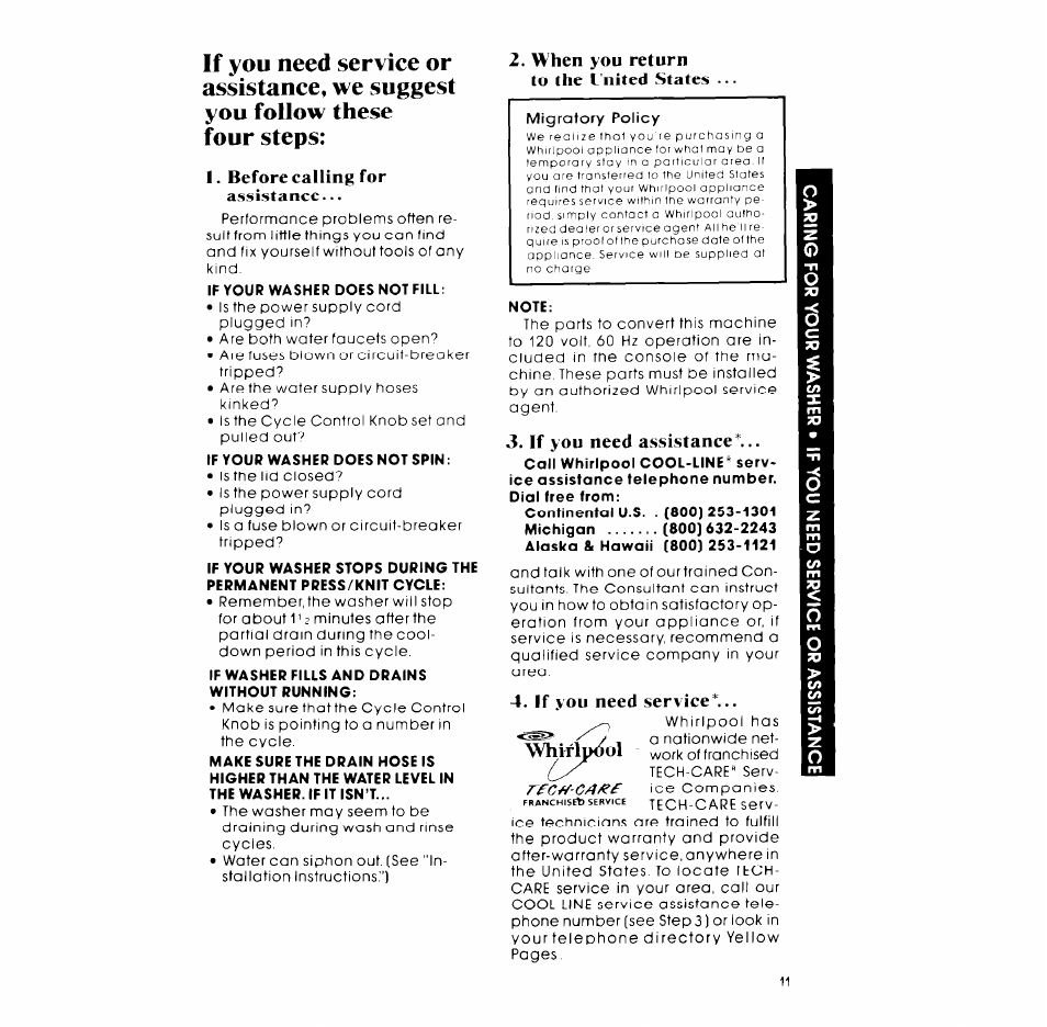 Whirlpool GLA7900XM User Manual | Page 11 / 12