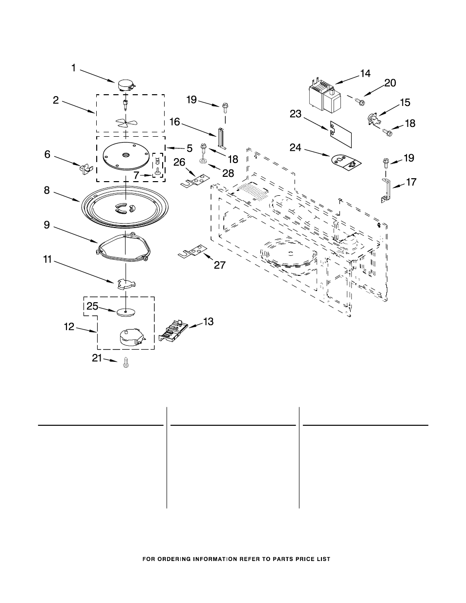Magnetron and turntable parts | Whirlpool GH4155XPT1 User Manual | Page 6 / 7