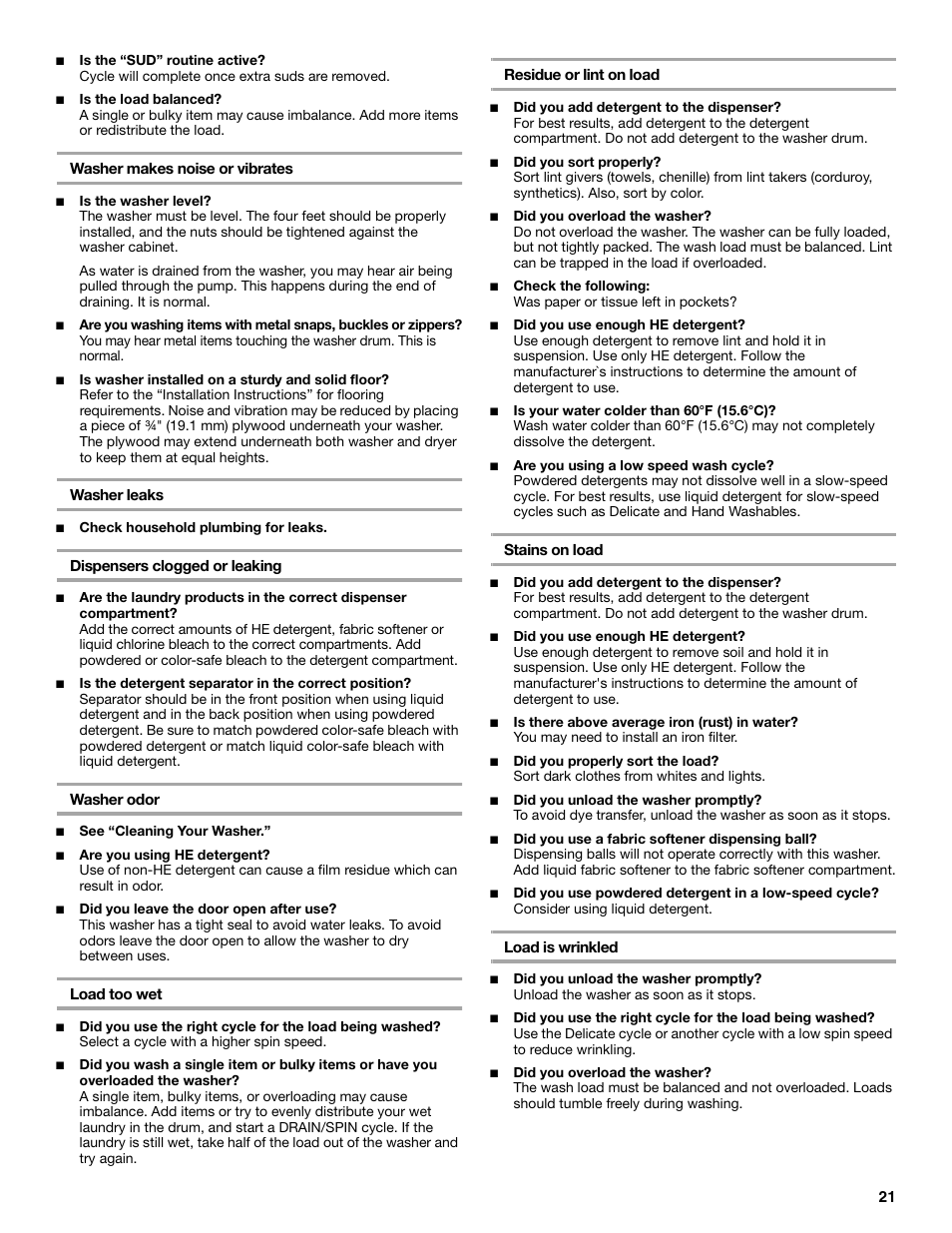Whirlpool 8182674 User Manual | Page 21 / 68