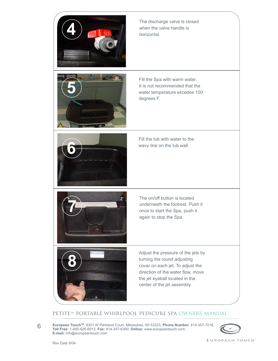 Whirlpool Petite Portable Pedicure Spa User Manual | Page 6 / 14