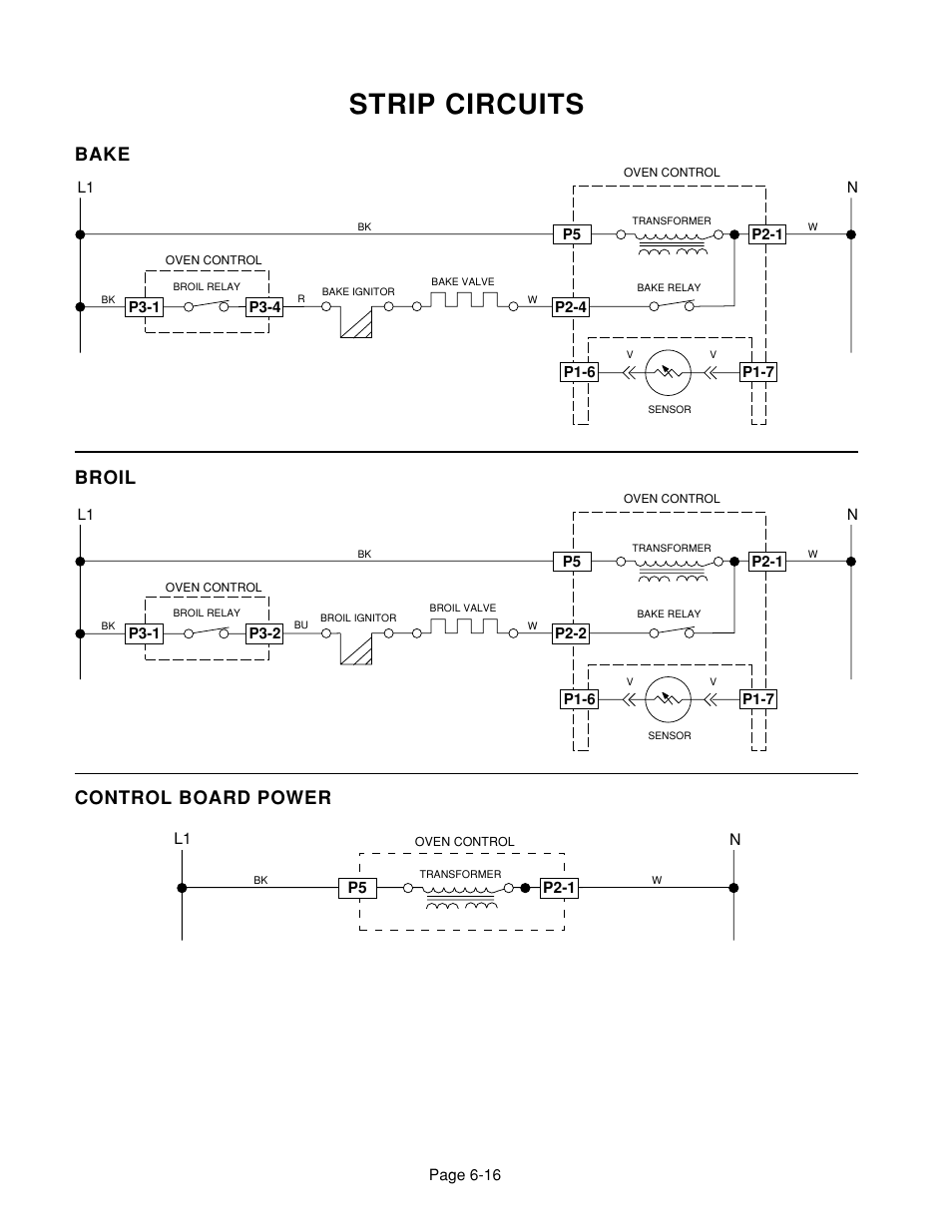 Strip circuits, Bake, Broil | Control board power | Whirlpool 4322452 User Manual | Page 86 / 88