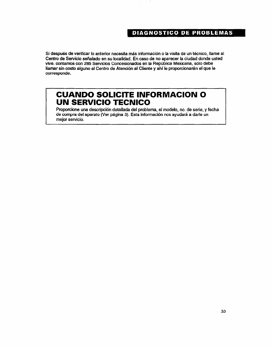 Cuando solicite informacion o un servicio tecnico | Whirlpool 7LSC9245BN0R User Manual | Page 58 / 61