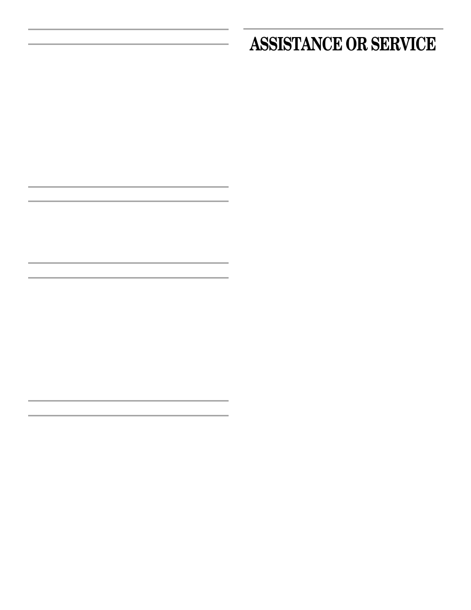 Assistance or service | Whirlpool 3RLSQ8533 User Manual | Page 11 / 11