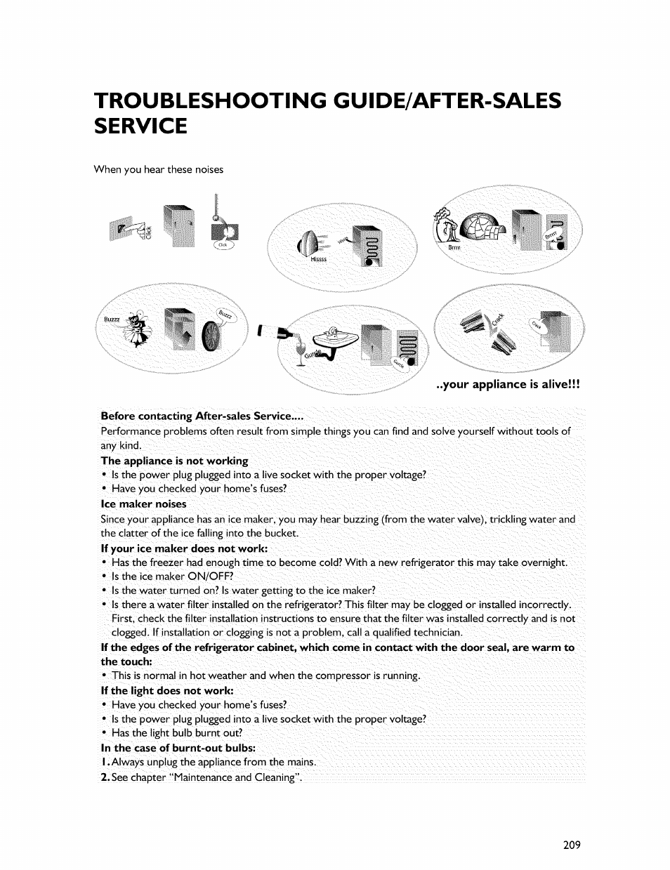 Troubleshooting guide/after-sales service, Before contacting after-sales service | Whirlpool Freezer User Manual | Page 18 / 27