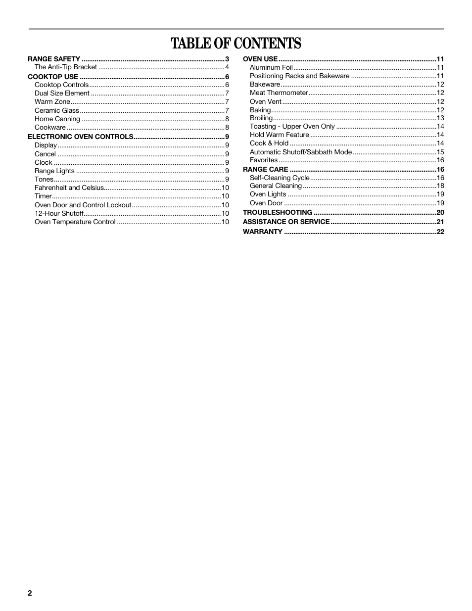Whirlpool GGE350LWS User Manual | Page 2 / 24