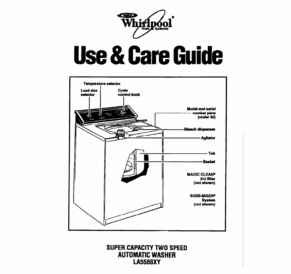 Whirlpool LA5588XY User Manual | 16 pages