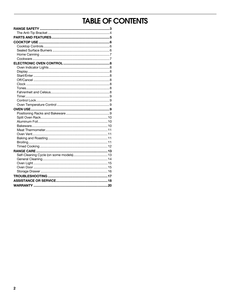 Whirlpool 9762362A User Manual | Page 2 / 20