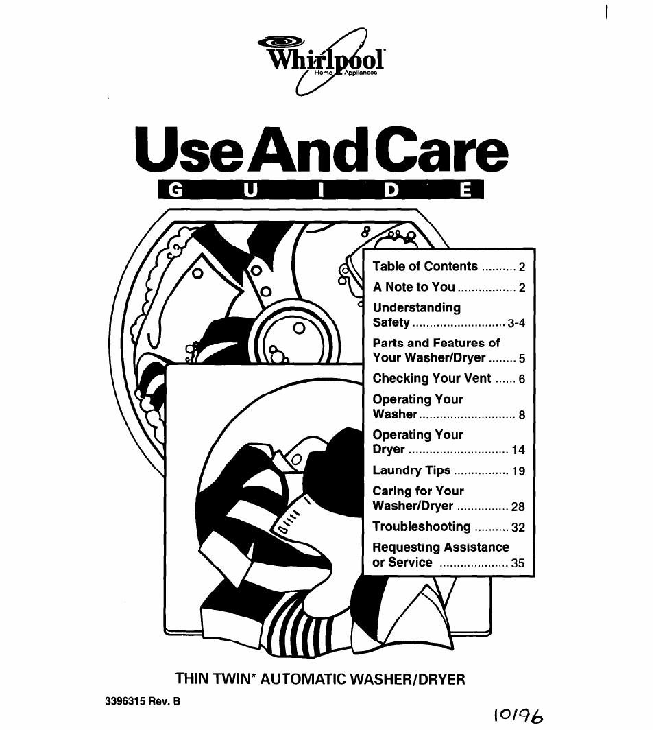 Whirlpool 3396315 User Manual | 78 pages