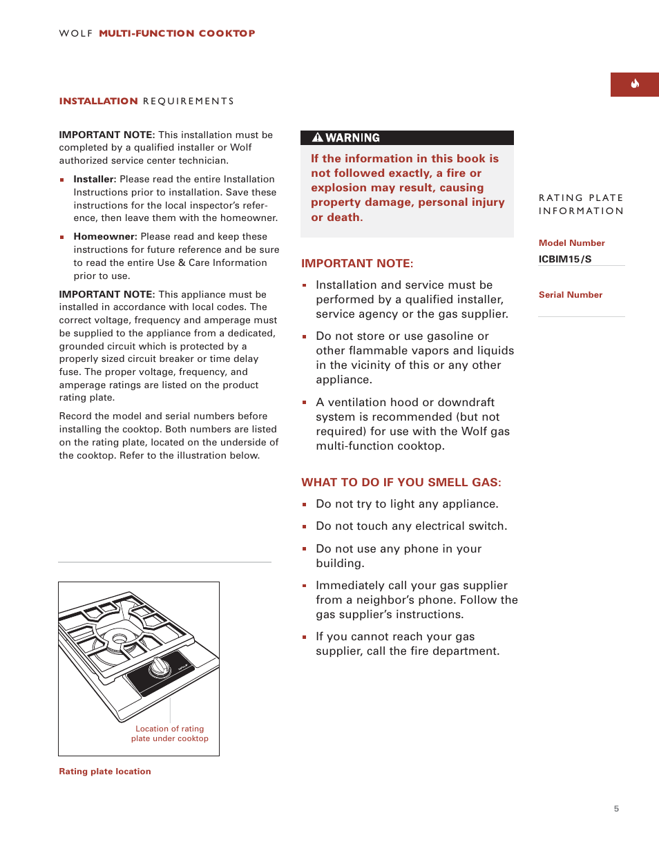 Wolf ICBIM15 User Manual | Page 4 / 63