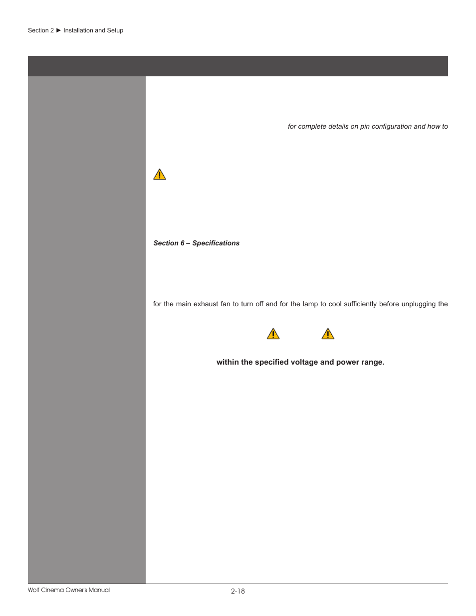 6 power connector | Wolf DCX-1000I User Manual | Page 24 / 152