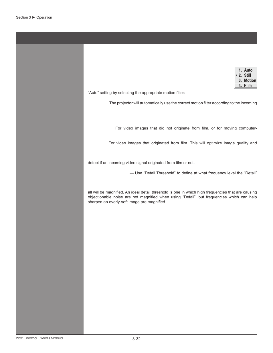 Advanced image settings | Wolf DCX-1000I User Manual | Page 56 / 152