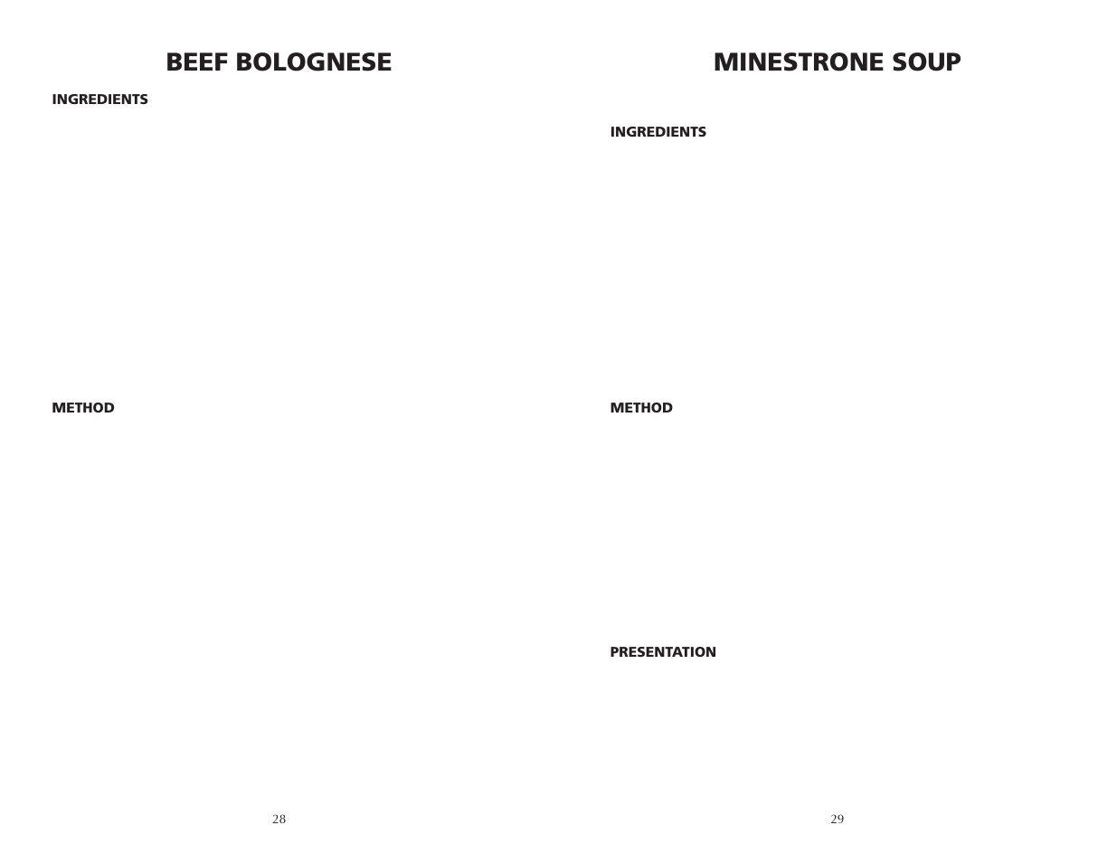 Minestrone soup, Beef bolognese | Wolf BPCR0075 User Manual | Page 15 / 20