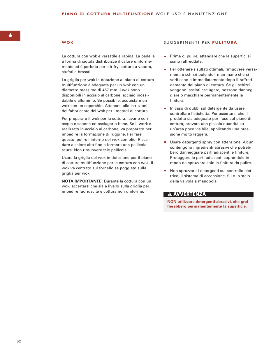 Wolf MULTI FUNCTION COOKTOP ICBIM15 User Manual | Page 52 / 72