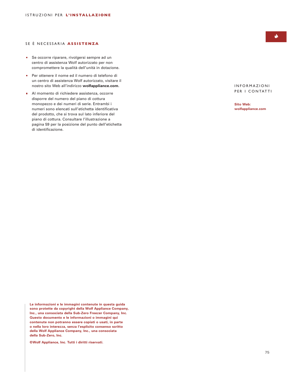 Wolf ICBCT30EU User Manual | Page 75 / 94