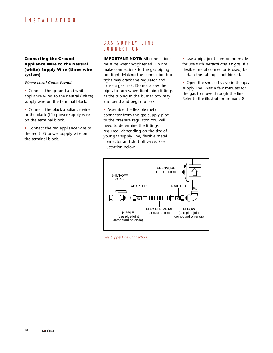 Wolf DUAL FUEL RANGES User Manual | Page 10 / 16