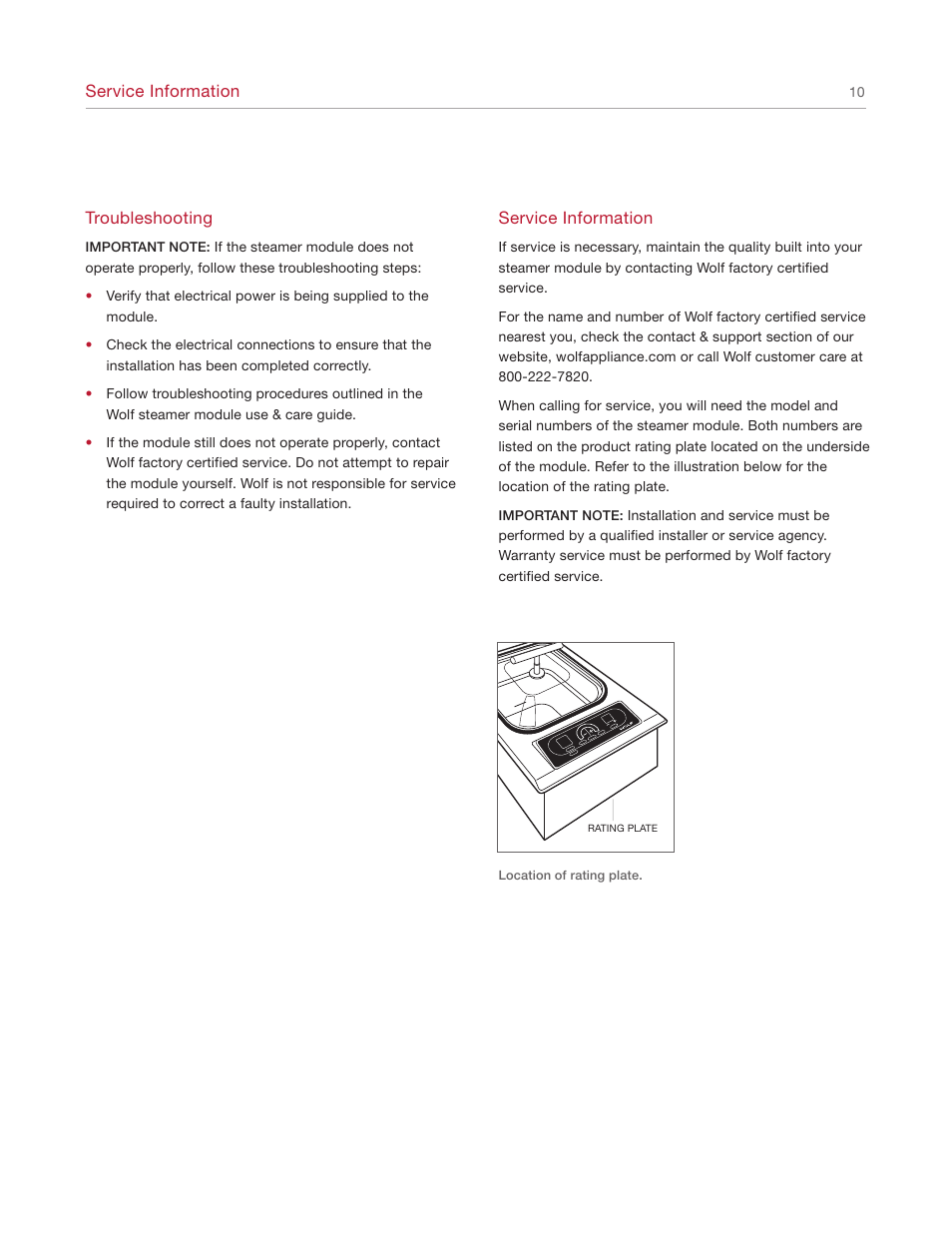 Wolf IS15/S User Manual | Page 10 / 12