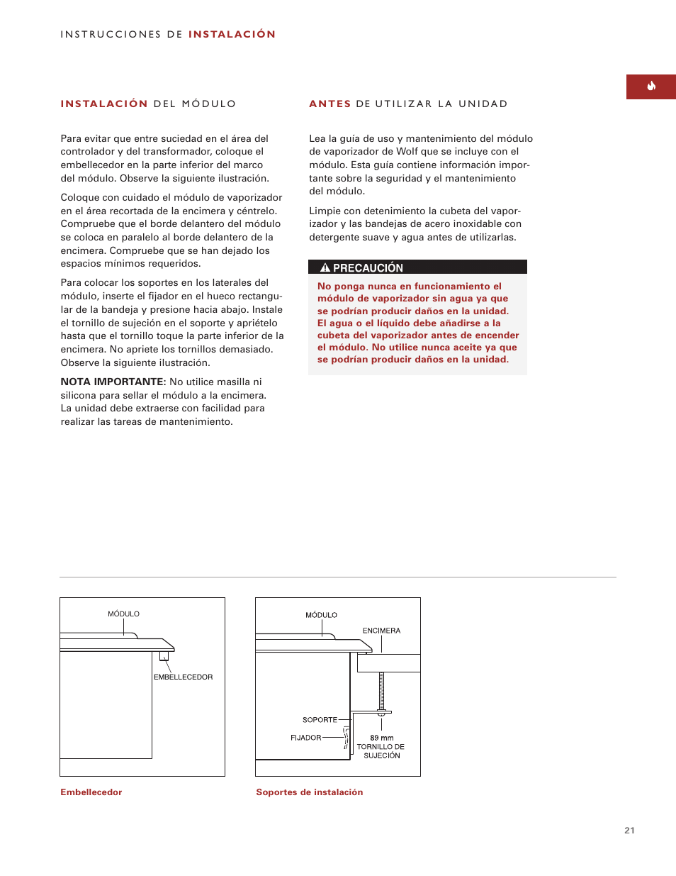Wolf ICBIS15/S User Manual | Page 20 / 43