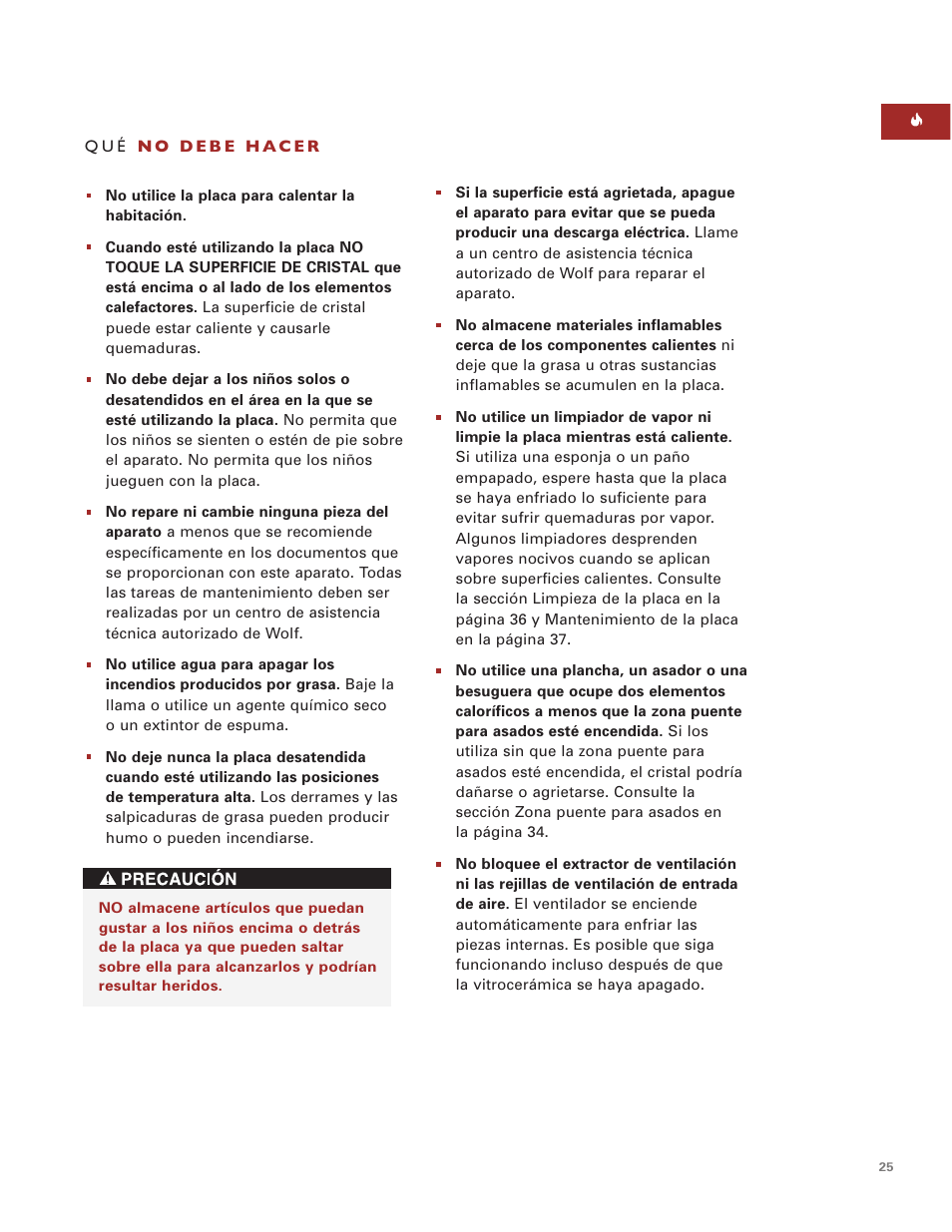 Wolf ICBCT36EU User Manual | Page 25 / 94