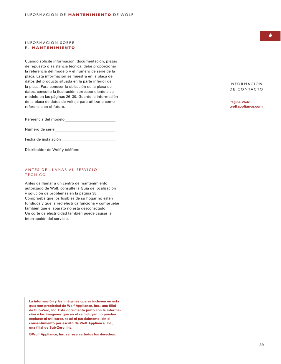 Wolf ICBCT36EU User Manual | Page 39 / 94