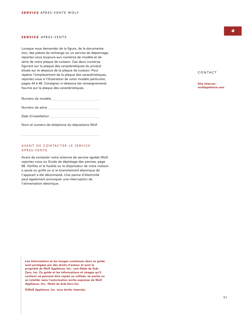 Wolf ICBCT36EU User Manual | Page 57 / 94