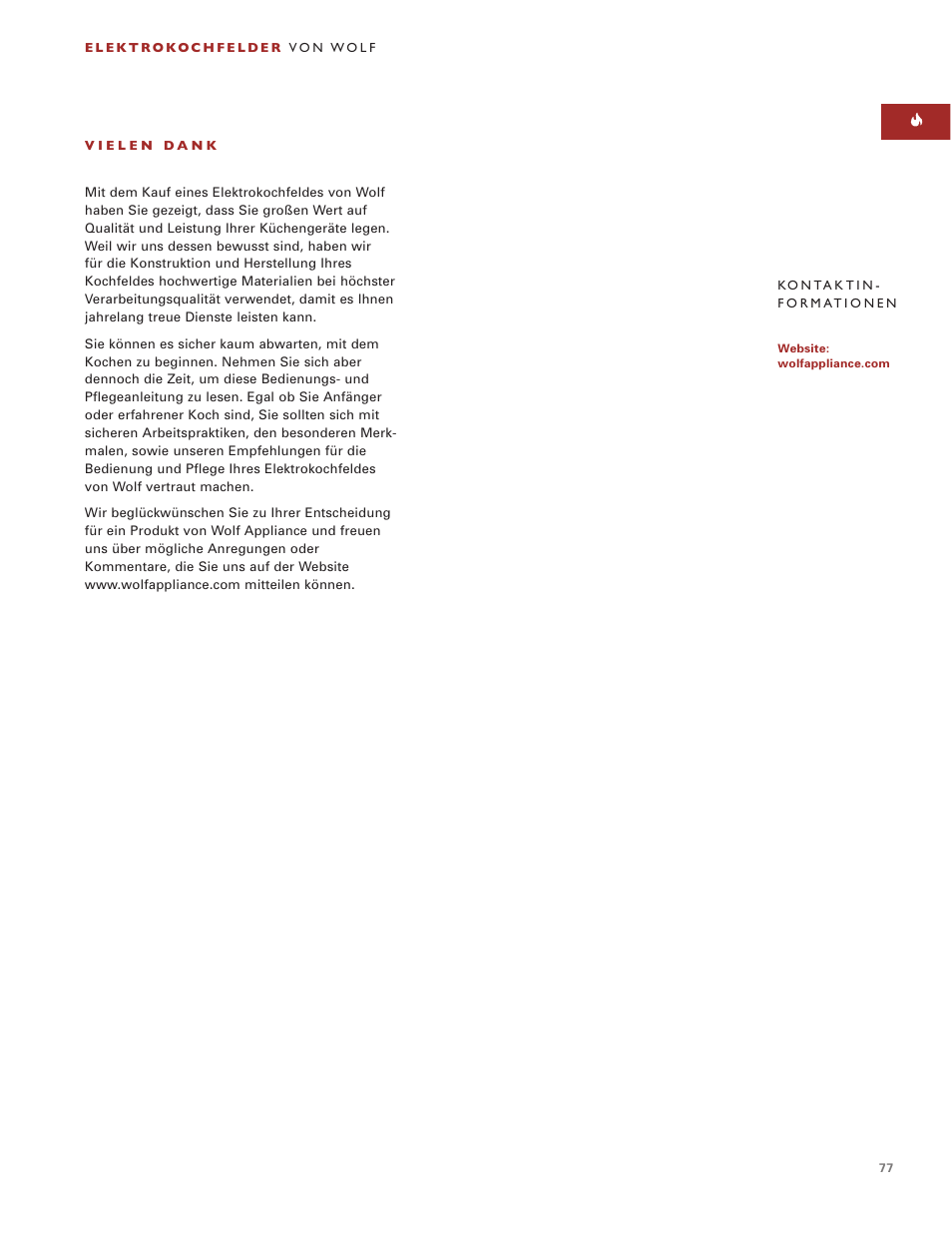 Wolf ICBCT36EU User Manual | Page 77 / 94