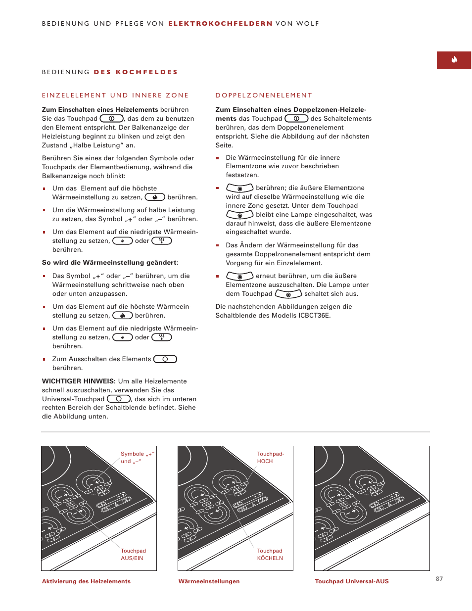 Wolf ICBCT36EU User Manual | Page 87 / 94