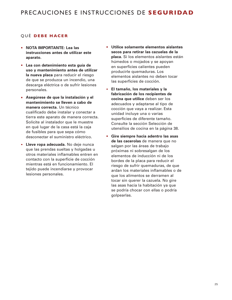 Wolf Induction s ICBCT30IU User Manual | Page 25 / 100